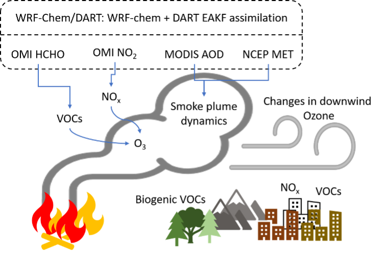schematic data assimilation downwind ozone