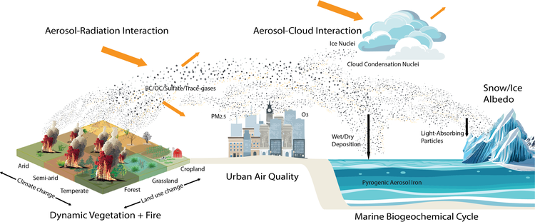 interactive fire emissions in Earth System